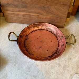 Antique Solid copper gratin pan